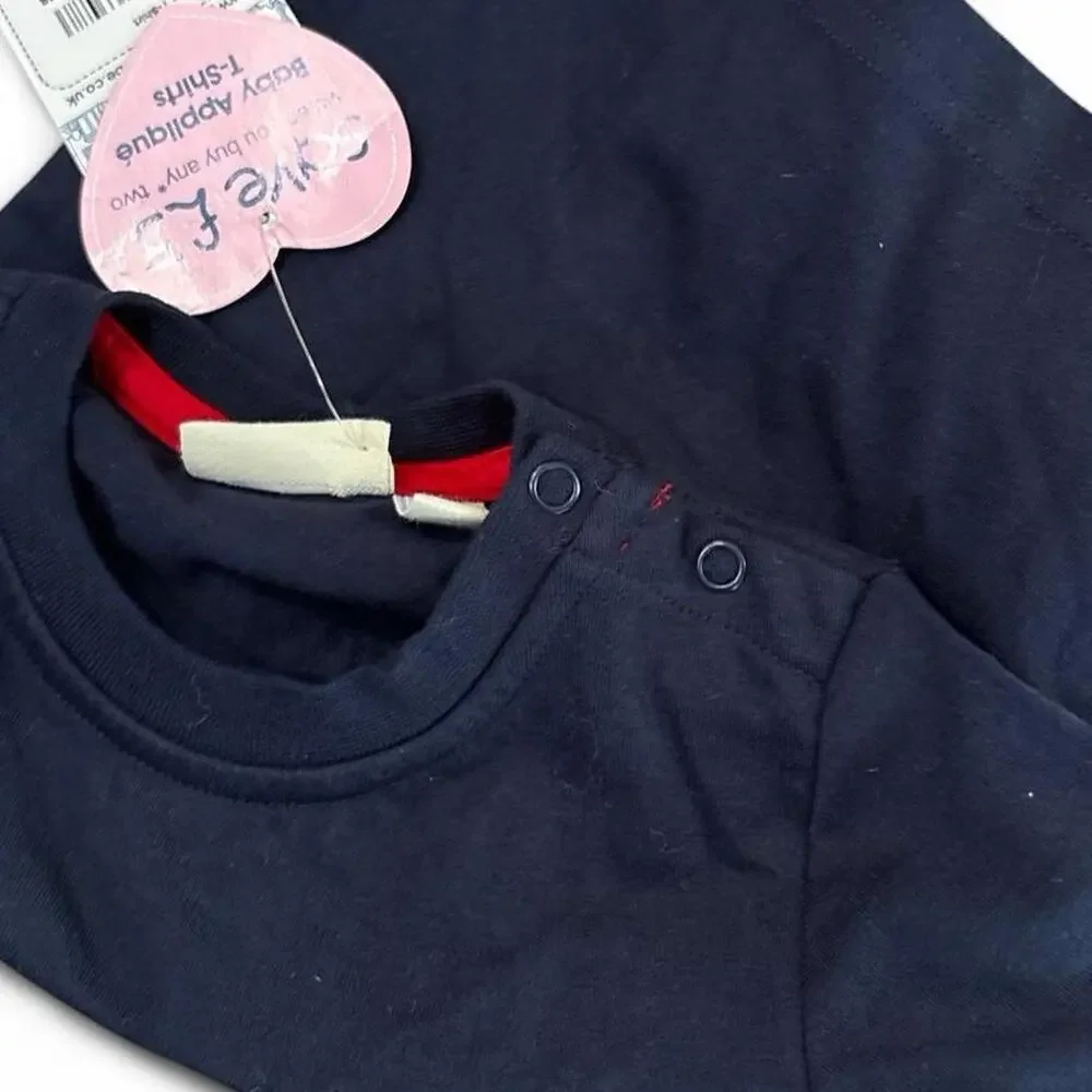 JoJo Maman Bebe Baby London Bus Outfit Set 1-2 Yr NWT Navy, White & Red Stripes